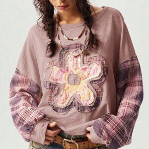 BOUTIQUE BRAND PATCHWORK FLORAL TOP